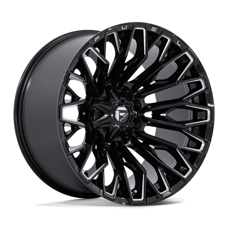 Fuel - FC865 STRIKE - Black - Gloss Black Milled - 22" x 12", -44 Offset, 8x180 (Bolt pattern), 124.20mm HUB
