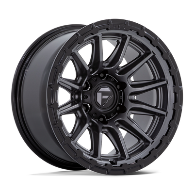 Fuel - FC866 PISTON - Gunmetal - Matte Gunmetal with Gloss Black Lip - 17" x 8.5", 25 Offset, 6x139.7 (Bolt pattern), 106.10mm HUB