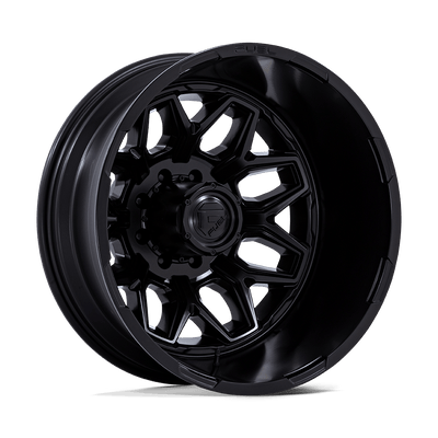 Fuel - D871 FLUX DUALLY - Black - Blackout - 22" x 8.25", -201 Offset, 8x210 (Bolt pattern), 154.30mm HUB