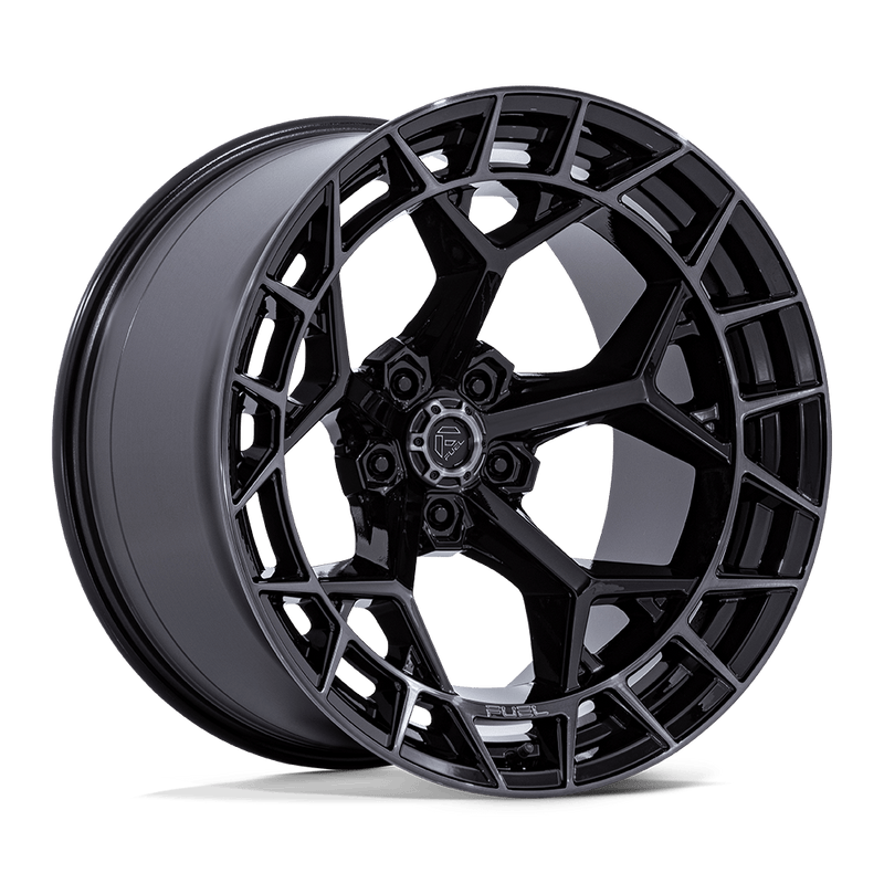 Fuel - FC873 CHARGER - Black - Gloss Black Brushed Face Dark Tint - 20" x 9", 1 Offset, 5x127 (Bolt pattern), 71.50mm HUB