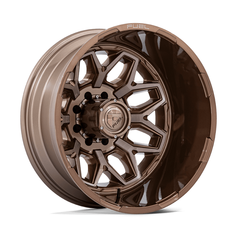 Fuel - D876 FLUX DUALLY - Bronze - Platinum Bronze - 20" x 8.25", 104 Offset, 8x170 (Bolt pattern), 125.10mm HUB