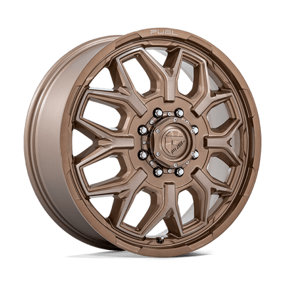 Fuel - D876 FLUX DUALLY - Bronze - Platinum Bronze - 22" x 8.25", 104 Offset, 8x170 (Bolt pattern), 125.10mm HUB