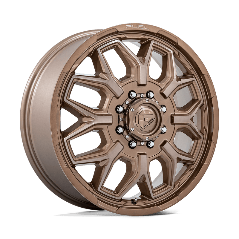 Fuel - D876 FLUX DUALLY - Bronze - Platinum Bronze - 22" x 8.25", 104 Offset, 8x170 (Bolt pattern), 125.10mm HUB
