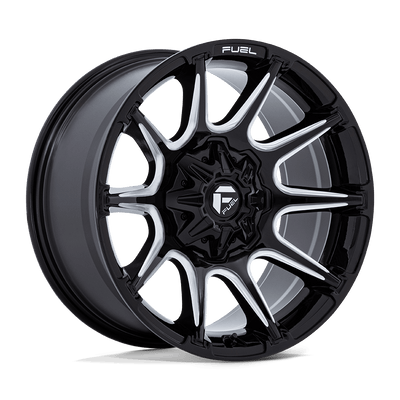 Fuel - FC880 SUPER C - Black - Gloss Black Milled - 22" x 12", -44 Offset, 6x135/139.7 (Bolt pattern), 106.10mm HUB