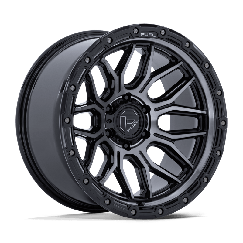 Fuel - FC881 SURGE - Black - Gloss Black Machined with Gray Tint - 17" x 9", 20 Offset, 6x135 (Bolt pattern), 87.10mm HUB
