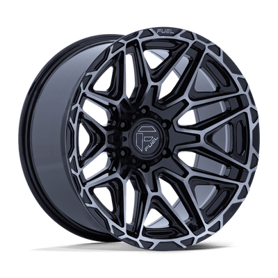 Fuel - INJECTOR - Black - Gloss Black Machined Face with Ddt - 22" x 9", 1 Offset, 8x170 (Bolt pattern), 125.10mm HUB