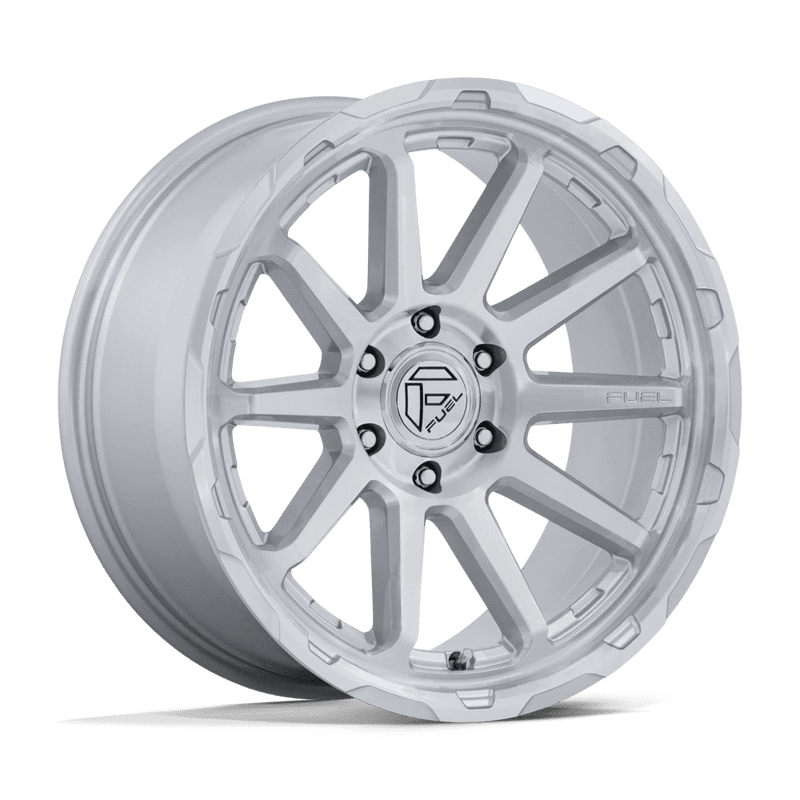Fuel - FC887 CIRCUIT - Silver - Gloss Silver W/ Machined Face - 22" x 9", 1 Offset, 6x139.7 (Bolt pattern), 106.1mm HUB