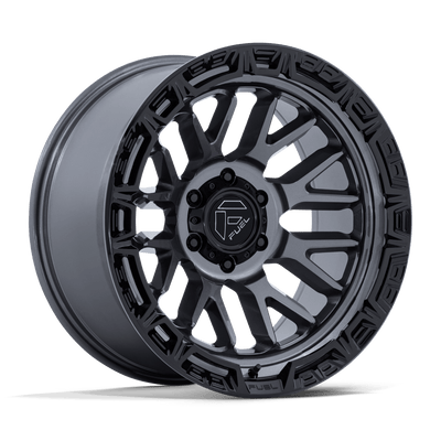 Fuel - RAIL - Gunmetal - Gloss Gunmetal with Gloss Black Lip - 20" x 10", -18 Offset, 5x127 (Bolt pattern), 71.50mm HUB