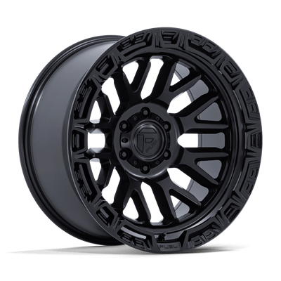 Fuel - RAIL - Black - Matte Black with Gloss Black Lip - 17" x 9", 1 Offset, 6x139.7 (Bolt pattern), 106.10mm HUB