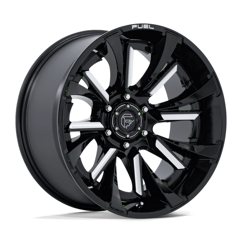 Fuel - FC895 TANTRUM - Black - Gloss Black Milled - 20" x 10", -18 Offset, 5x127 (Bolt pattern), 71.5mm HUB