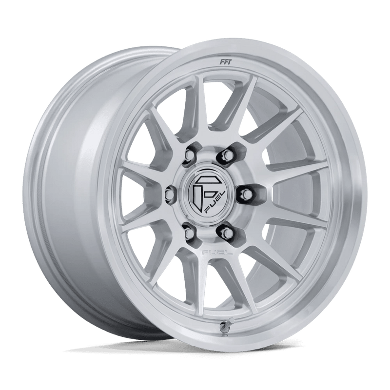 Fuel - FC902 SPUR - Silver - Gloss Silver W/ Machined Face - 17" x 9", -12 Offset, 6x139.7 (Bolt pattern), 106.1mm HUB
