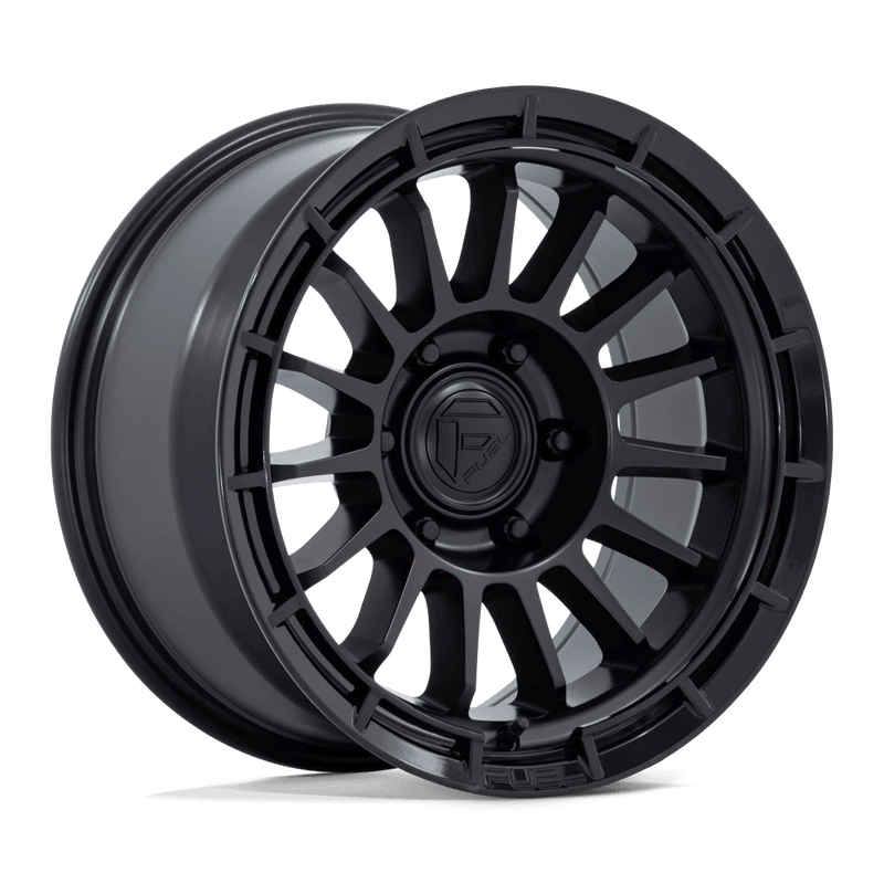 Fuel - FC905 ASCEND - Black - Matte Black W/ Gloss Black Lip - 17" x 9", 1 Offset, 6x139.7 (Bolt pattern), 106.1mm HUB
