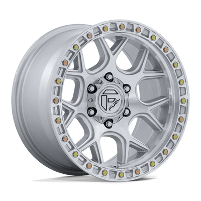 Fuel - FC908 PUMA - Silver - Gloss Silver W/ Machined Face - 17" x 9", -12 Offset, 6x139.7 (Bolt pattern), 106.1mm HUB