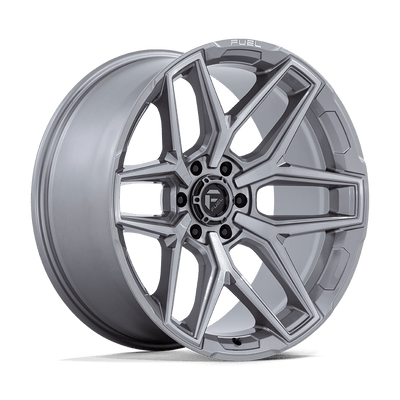 Fuel - FLUX - Grey - Platinum - 24" x 10", 0 Offset, 6x139.7 (Bolt pattern), 106.10mm HUB