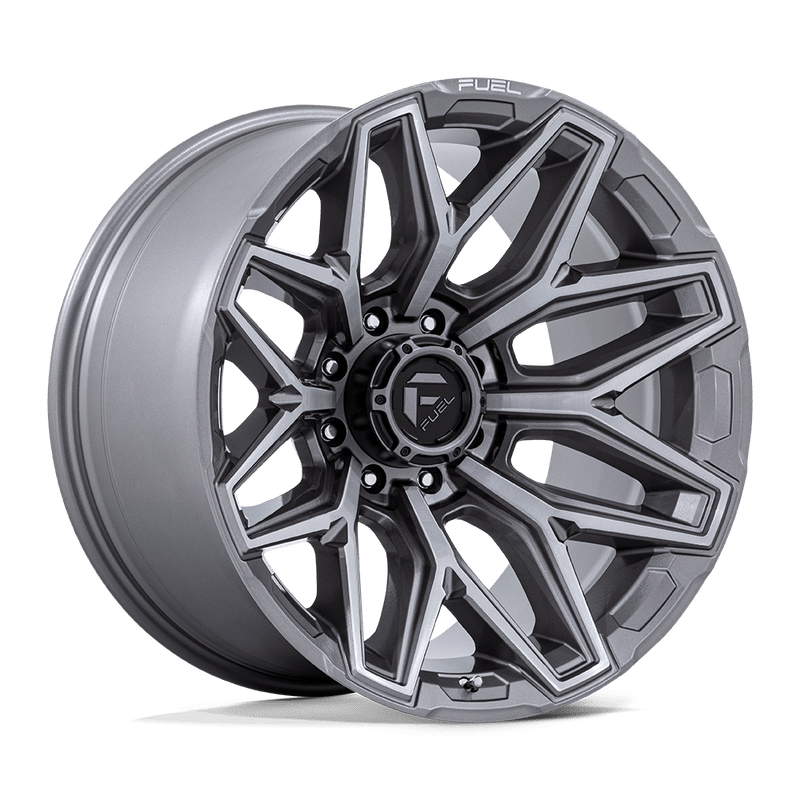 Fuel - FLUX - Gunmetal - Platinum - 22" x 10", -18 Offset, 8x180 (Bolt pattern), 124.2mm HUB