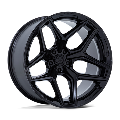 Fuel - FLUX - Black - Gloss Black - 24" x 10", 0 Offset, 6x139.7 (Bolt pattern), 106.10mm HUB