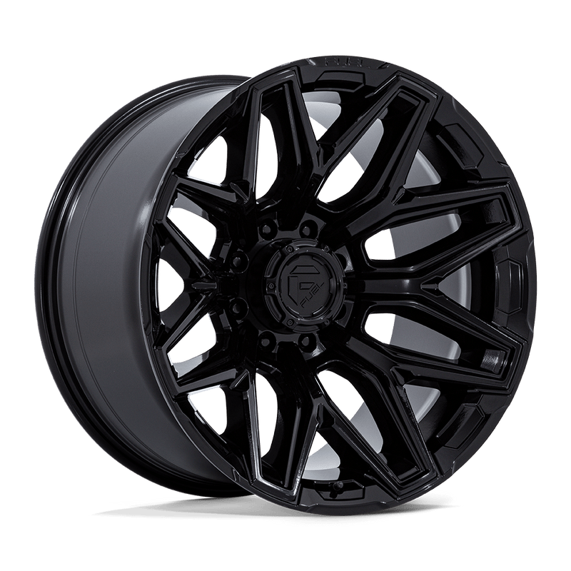 Fuel - FLUX - Black - Gloss Black - 20" x 10", -18 Offset, 8x180 (Bolt pattern), 124.20mm HUB
