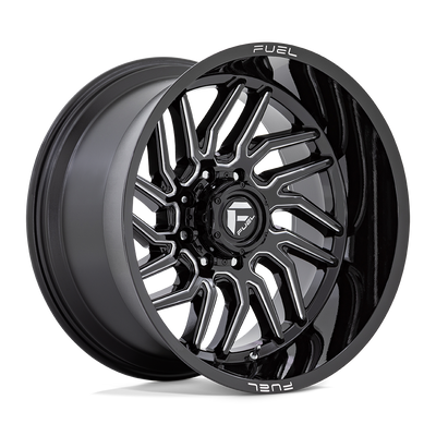 Fuel - D807 HURRICANE - Black - Gloss Black Milled - 20" x 10", -18 Offset, 5x139.7 (Bolt pattern), 78.1mm HUB