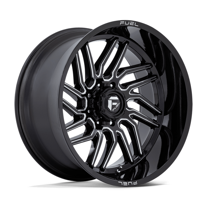 Fuel - D807 HURRICANE - Black - Gloss Black Milled - 24" x 12", -44 Offset, 8x170 (Bolt pattern), 125.1mm HUB