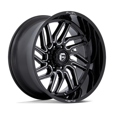 Fuel - D807 HURRICANE - Black - Gloss Black Milled - 24" x 12", -44 Offset, 8x180 (Bolt pattern), 124.2mm HUB
