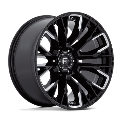 Fuel - D849 REBAR - Black - Gloss Black Milled - 17" x 9", 1 Offset, 6x135 (Bolt pattern), 87.1mm HUB