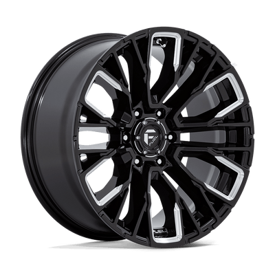 Fuel - D849 REBAR - Black - Gloss Black Milled - 20" x 9", 1 Offset, 6x135 (Bolt pattern), 87.1mm HUB