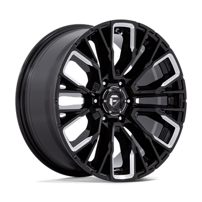 Fuel - D849 REBAR - Black - Gloss Black Milled - 20" x 9", 20 Offset, 6x139.7 (Bolt pattern), 106.1mm HUB