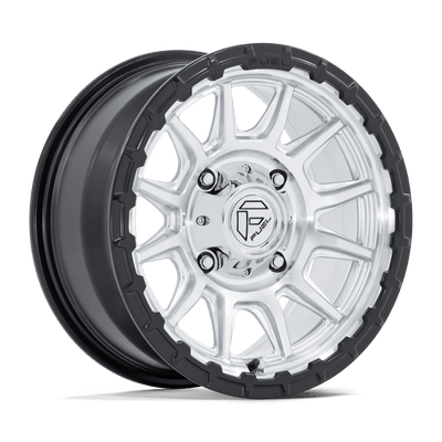 Fuel - PISTON - Silver - Hyper Silver Machined Face Matte Black Lip - 15" x 7", 10 Offset, 4x156 (Bolt pattern), 115.10mm HUB