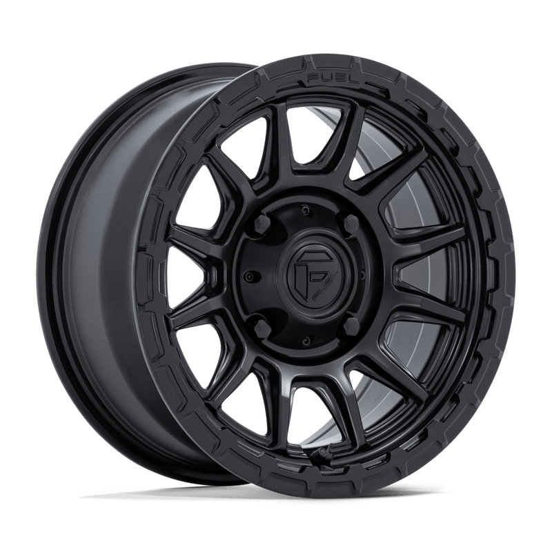 Fuel - PISTON - Black - Matte Black with Gloss Black Lip - 15" x 7", 38 Offset, 4x156 (Bolt pattern), 115.10mm HUB
