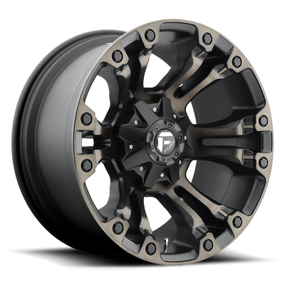 Fuel - D569 VAPOR - Black - Matte Black Double Dark Tint - 18" x 9", 20 Offset, 8x165.1 (Bolt pattern), 125.1mm HUB