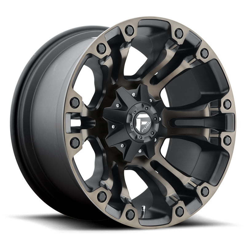 Fuel - D569 VAPOR - Black - Matte Black Double Dark Tint - 20" x 10", -18 Offset, 8x170 (Bolt pattern), 125.1mm HUB