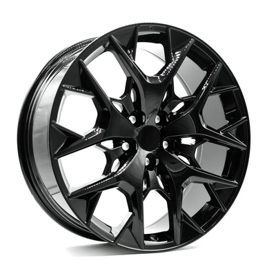 OE+ - LX06 - Black - Gloss Black - 22" x 8.5", 35 Offset, 5x120 (Bolt pattern), 60.10mm HUB