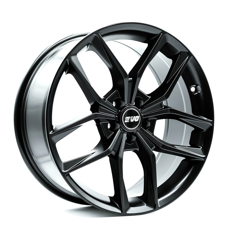 OE+ - EVO - Black - Matte Black - 17" x 7.5", 40 Offset, 5x114.3 (Bolt pattern), 73.1mm HUB