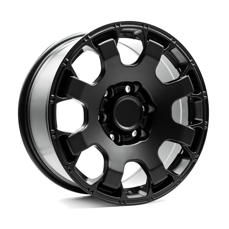 OE+ - TT07 - Black - Matte Black - 17" x 8", 25 Offset, 6x139.7 (Bolt pattern), 95.10mm HUB