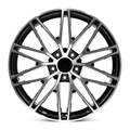 OE+ - P01 - Black - Gloss Black Machined Face - 21" x 9.5", 46 Offset, 5x130 (Bolt pattern), 71.60mm HUB