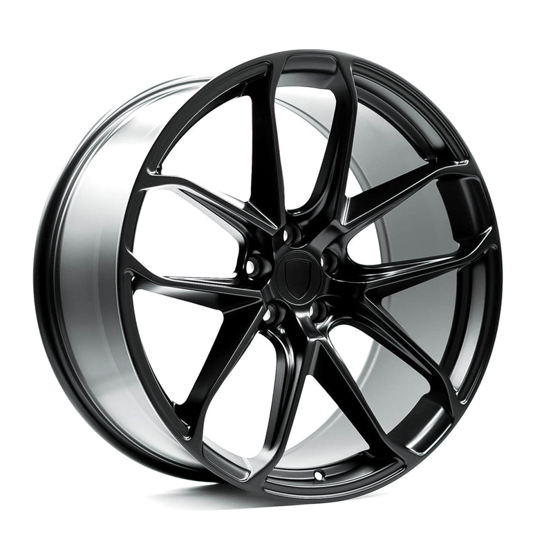 OE+ - P05 - Black - Matte Black - 21" x 9.5", 26 Offset, 5x112 (Bolt pattern), 66.60mm HUB
