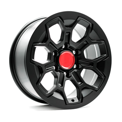 OE+ - TT06 - Black - Matte Black - 17" x 8", 35 Offset, 6x139.7 (Bolt pattern), 95.10mm HUB