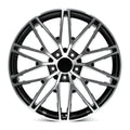 OE+ - P01 - Black - Gloss Black Machined Face - 20" x 9", 45 Offset, 5x130 (Bolt pattern), 71.60mm HUB