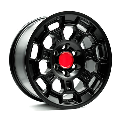 OE+ - TT03 - Black - Matte Black - 18" x 9", 15 Offset, 6x139.7 (Bolt pattern), 95.1mm HUB