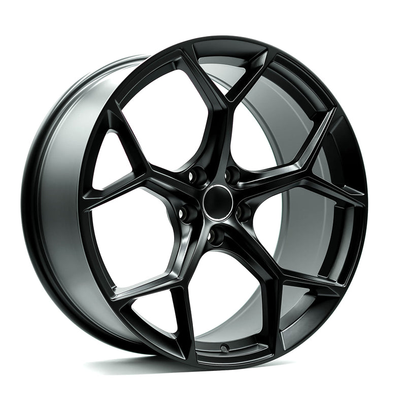 OE+ - AU05 - Black - Matte Black - 21" x 9.5", 25 Offset, 5x112 (Bolt pattern), 66.6mm HUB