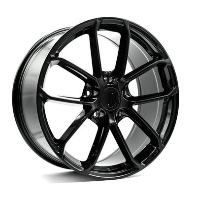 OE+ - P04 - Black - Gloss Black - 20" x 11", 55 Offset, 5x130 (Bolt pattern), 71.6mm HUB