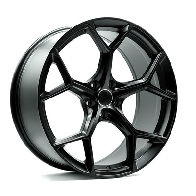 OE+ - AU05 - Black - Matte Black - 19" x 8.5", 25 Offset, 5x112 (Bolt pattern), 66.6mm HUB