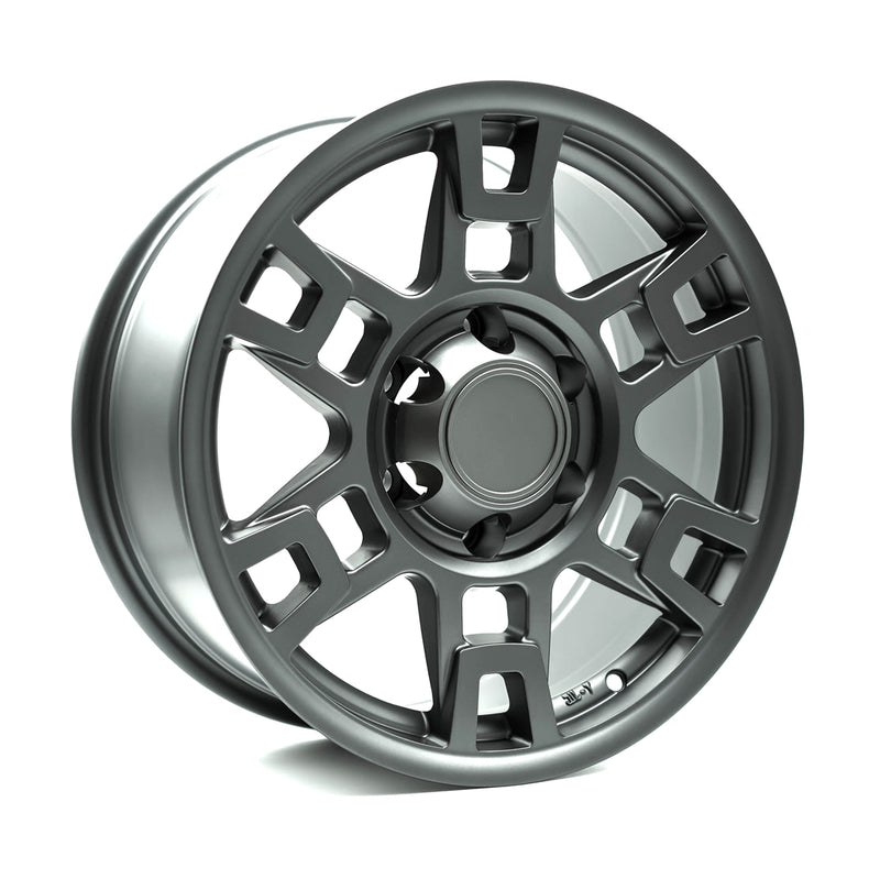 OE+ - TT01 - Gunmetal - Matte Gunmetal - 17" x 8", 15 Offset, 6x139.7 (Bolt pattern), 106.1mm HUB