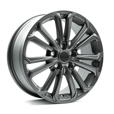 OE+ - TC01 - Gunmetal - Matte Gunmetal - 16" x 6.5", 40 Offset, 5x100 (Bolt pattern), 54.1mm HUB
