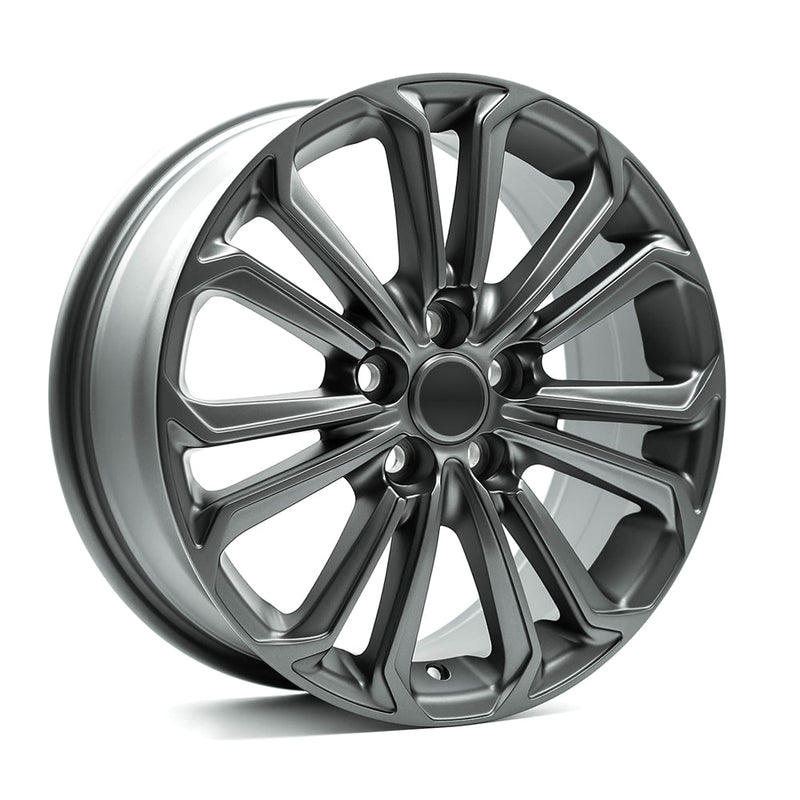 OE+ - TC01 - Gunmetal - Matte Gunmetal - 16" x 6.5", 40 Offset, 5x100 (Bolt pattern), 54.1mm HUB