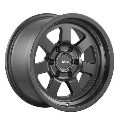 Konig - HT2 - Black - Matte Black - 17" x 8.5", -6 Offset, 6x139.7 (Bolt pattern), 106.1mm HUB