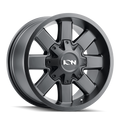 Ion Alloy - 141 - Black - Satin Black - 20" x 9", 18 Offset, 8x165.1 (Bolt pattern), 130.80mm HUB