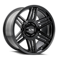 Ion Alloy - 147 - Black - Gloss Black - 20" x 9", 0 Offset, 8x180 (Bolt pattern), 124.10mm HUB