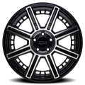 Ion Alloy - 149 - Black - Gloss Black Machined - 20" x 9", -12 Offset, 5x127 (Bolt pattern), 78.10mm HUB