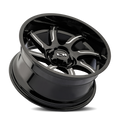 Ion Alloy - 151 - Black - Gloss Black Milled - 20" x 9", 0 Offset, 5x127 (Bolt pattern), 78.10mm HUB